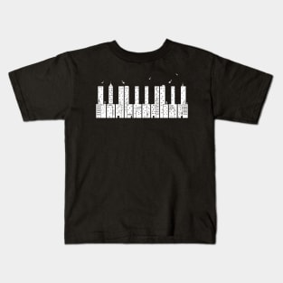 Piano Skyline Kids T-Shirt